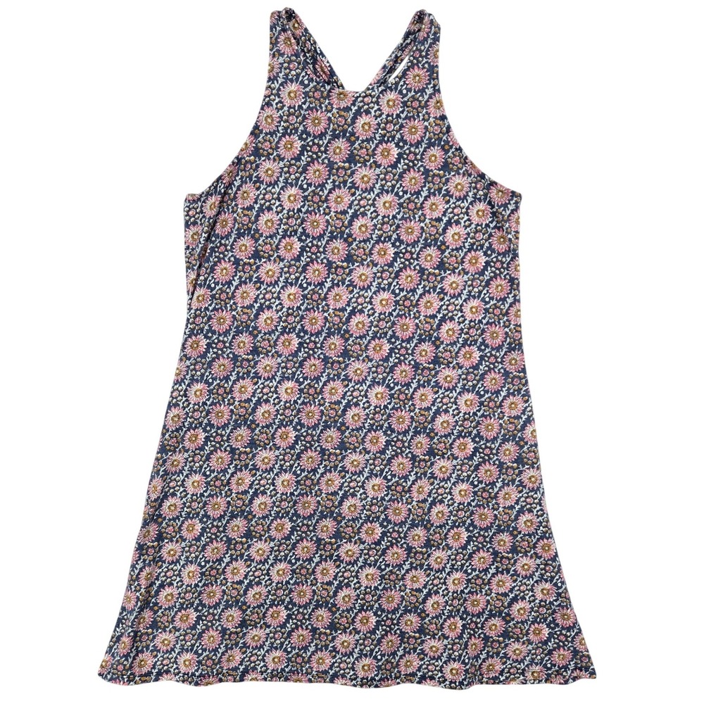 Gap LARGE Floral Halter Womens Linen Blend Cottagecore Boho A-Line Short Dress